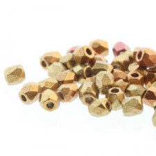 True2™ Feuerpolierte Glasschliffperlen 2mm - Crystal gold rainbow